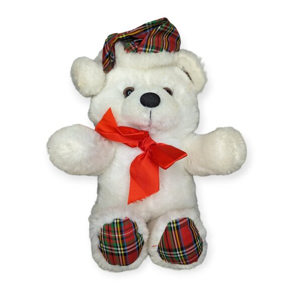 Cuddle Wit Plaid Christmas Bear - Picture 1 of 12